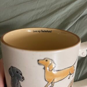 Love My Dachshund Cream Dog Mug